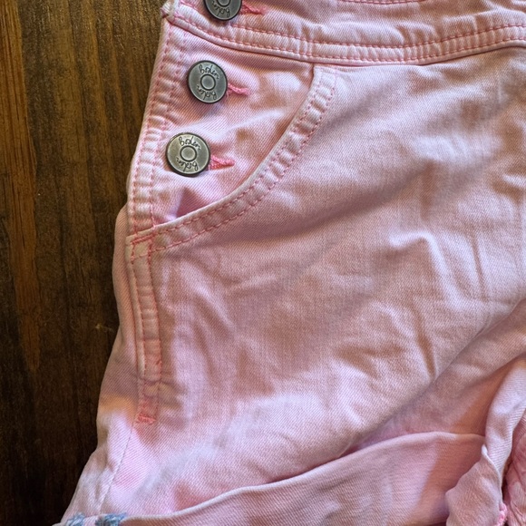 Boden Pink shorts shortalls Overalls with Rainbow Embroidery 7-8 cute - Picture 5 of 8